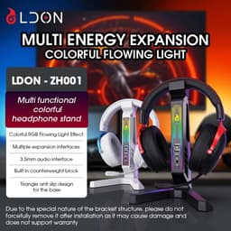 Headset Stand - Koptelefoonhouder - Standaard - 11-modi LED USB- Kabel Organizer — thumbnail 5
