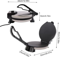 Tortilla Press met Automatische functie - Ideaal voor Taco's, Quesadilla's en Roti's - Gemaakt van Roestvrij Staal — thumbnail 3