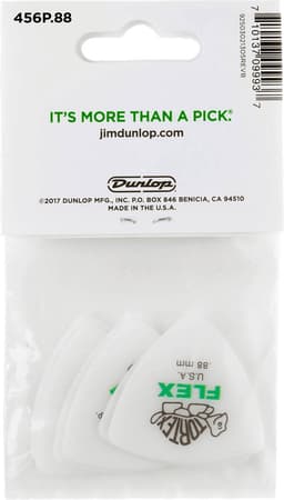Jim Dunlop Tortex Flex - Plectrums - Triangle - 0,88 mm - Player's Pack 6 Stuks — thumbnail 3