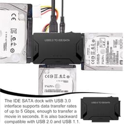 USB 3.0 naar SATA en IDE-adapter met stroomschakelaar voor harde schijven — thumbnail 5