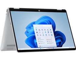 HP OmniBook 5 Flip 14-fp0030nd Intel Core 3 100U Hybride (2-in-1) 35,6 cm (14") Touchscreen 2K 8 GB LPDDR5-SDRAM 512 GB SSD Wi-Fi 6 (802.11ax) Windows 11 Home Zilver