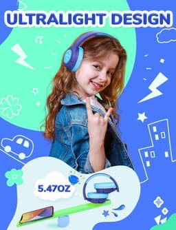 Koptelefoon kinderen met draad - Kinderkoptelefoon - Bedrade hoofdtelefoon - Veilig volume - School - Tablet - Laptop - Reizen - Muziek luisteren — thumbnail 5