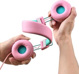 Koptelefoon kinderen met draad - Kinderkoptelefoon - Bedrade hoofdtelefoon - Veilig volume - School - Tablet - Laptop - Reizen - Muziek luisteren — thumbnail 2