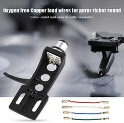 LP Turntable Phono Headshell Mount, Turntable Phono Headshell Mount, Oxygen-free Copper Wire Plastic for Turntable Repair Replacement for Various Phono — thumbnail 5
