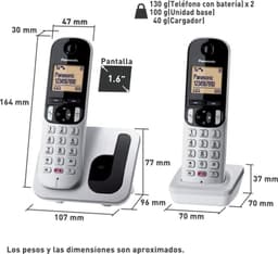 Digitale draadloze telefoon met 2 handsets, beller-identificatie, blokkering en handsfree functie — thumbnail 5