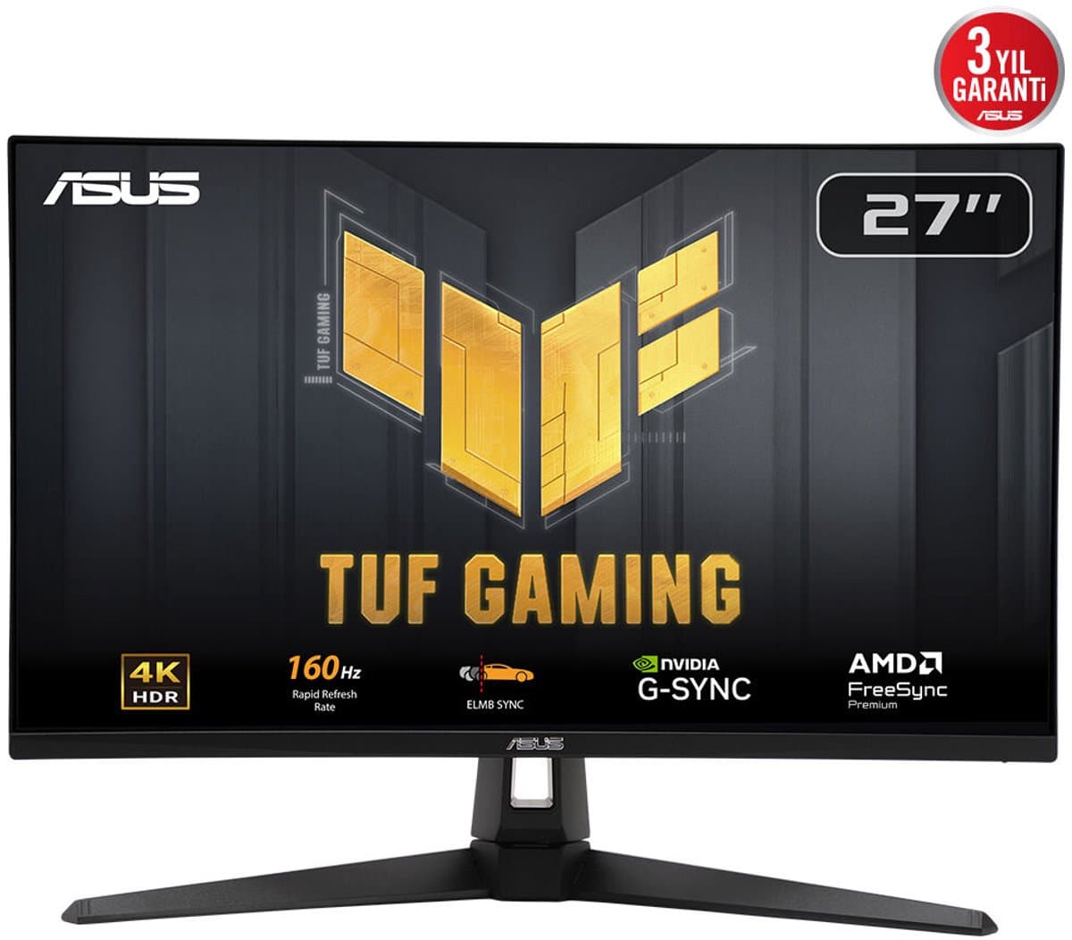 ASUS TUF Gaming VG27UQ1A computermonitor 68,6 cm (27") 3840 x 2160 pixels 4K Ultra HD LCD zwart — afbeelding 1