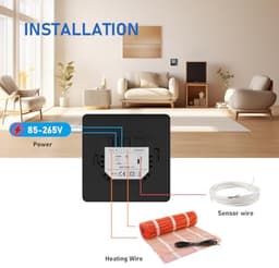 Digitale Thermostaat voor Vloerverwarming met Wekelijkse Programma's en Wifi — thumbnail 3