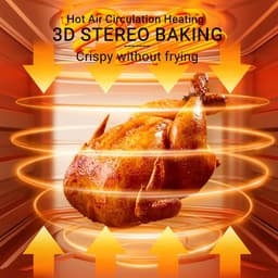 Grote Capaciteit Airfryer met LED Touchscreen - Gezond Bakken, Braden en Frituren - 15L — thumbnail 6