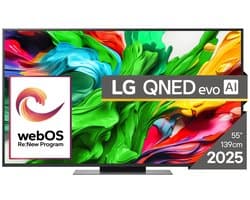 LG QNED AI 55QNED86A3A tv 139,7 cm (55") 4K Ultra HD Smart TV Wifi Zwart