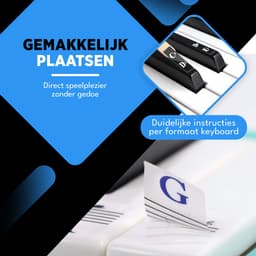 Finesse Piano Stickers - Herbruikbaar Zonder Lijmresten - 32/37/49/54/61/88 - Witte & Zwarte toetsen - Toetsenwijzer — thumbnail 5