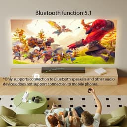 YOTON Y4 Mini Projector 720P HD, 200 Inch Groot Scherm Projector met Automatische Keystone Correctie en Bluetooth 5.2, iOS Bekabelde Verbinding voor Home Theater Film Gaming — thumbnail 2