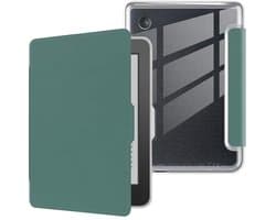 Transparant TPU Hoesje voor 6 inch E-reader met Automatische Slaapfunctie - Donkergroen