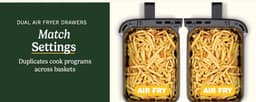 Cuisinart - Tri Zone 13,6 L Airfryer & Oven - 3 zones Heteluchtfriteuse (2x4,3 L + 5 L) - 9 functies - Sync Cooking - PFAS-vrije keramische coating - 2520 – 3000W - Zwart — thumbnail 13