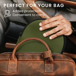 kwmobile hoes geschikt voor Anker Soundcore Q20i - 20 x 16 cm - Beschermhoes voor headset in olijfgroen - Van neopreen — thumbnail 5
