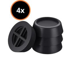 Trillingsdempers voor Wasmachine & Droger – Zwart - 4 Stuks - Anti-vibratie - Geluids- & Schokdempend - Universeel Formaat