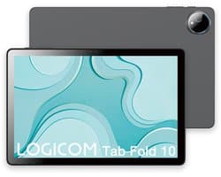 Logicom - Tablet Fold 10 - 128GB - 10 Inch - 6GB RAM - Octa Core - Wifi - Android 15 + Beschermhoes - Grijs