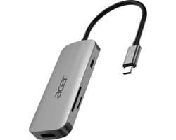 Acer 7-in-1 – Docking Station – Laptop – USB-C – 4K HDMI – Plug & Play - Zilver