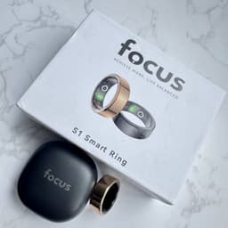 Focus® S1 Smart Ring - Zilver - Maat 12 - Hartslag - Menstruatiecyclus - Slaap Monitor - Slimme Ring - Sport Prestatie - Stappenteller -IP68 Waterdicht - O2 Meting - Dames - Heren - Wearables - Oplaad Case - beschermring — thumbnail 3