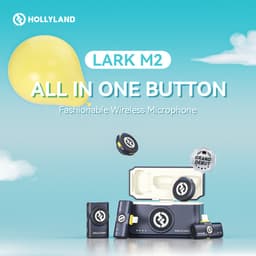Hollyland Lark M2 Wireless Microphone for iPhone/Camera/Android/PC, 48kHz/24-bit High Fidelity Audio, 300m Range, Noise Cancelling, 40h Use, YouTube, Vlog, Streaming (2TX + 3RX + Charging Case) — thumbnail 1