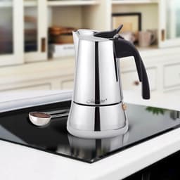 Maestro Kookpot voor 4 Kopjes Espresso, 200ml, RVS — thumbnail 1