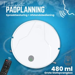 NexZone - Robotstofzuiger Met Dweilfunctie - 3500 pa - HEPA - Met Laadstation - Huisdieren - Voice Control — thumbnail 2