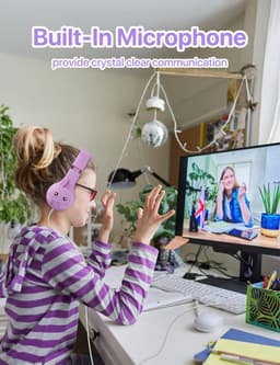 Koptelefoon kinderen met draad - Kinderkoptelefoon - Bedrade hoofdtelefoon - Veilig volume - School - Tablet - Laptop - Reizen - Muziek luisteren — thumbnail 2