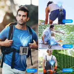 Draagbare 14500mAh Wasit-ventilator - Oplaadbare Clip-on Riemventilator met 67U Koeling en 5 Windsnelheden — thumbnail 2