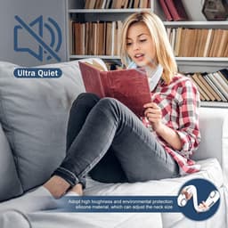 Draagbare Nekventilator met 360° Luchtstroom - Oplaadbare USB Ventilator met 3 Snelheden voor Thuis, Kantoor, Outdoor en Sport — thumbnail 4