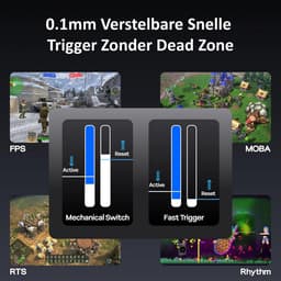 EPOMAKER HE68 Lite - Hall Effect - 8000hz - Magnetisch Toetsenbord - RGB - 65% - QWERTY - Gaming Keyboard - Clear Mag Switch - Zwart — thumbnail 3