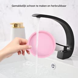 TOVBMUP Airfryer eivormpjes - Set van 4 - Siliconen Airfryer vormpjes - Siliconen eierset - Airfryer cakevormpjes - Herbruikbaar - Roze, Blauw — thumbnail 5