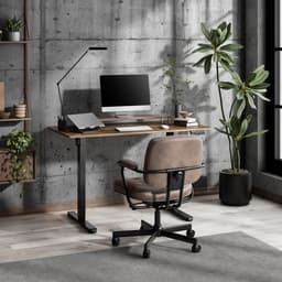 SENSE7 NOJO LIGHT - Zit Sta Bureau - 120 cm x 60 cm - Elektrisch bureau - Verstelbare bureau - Elektrische Hoogteverstelling - Hoogte 72-118 cm - Intelligent Bedieningspaneel - Donkerbruin — thumbnail 3