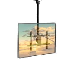 Selbro®, TV-plafondbeugel, verstelbare en kantelbare plafondbeugel voor de meeste 43-86 inch televisies, dakbevestiging, volledig beweegbaar, draagvermogen 60 kg bij 600 x 400 mm