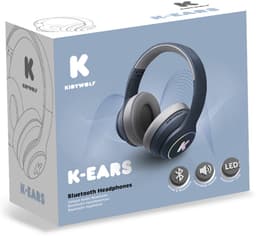 KIDYWOLF K-EARS Bluetooth Kinderkoptelefoon Blauw – 85dB Volume Limiet, Draadloos & Opvouwbaar, LED - 5+ — thumbnail 2