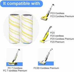 2-delige Vervangende Rollen Geschikt voor Karcher FC7 FC3 FC5 FC3D, Accessoire 2.055-006.0 — thumbnail 2