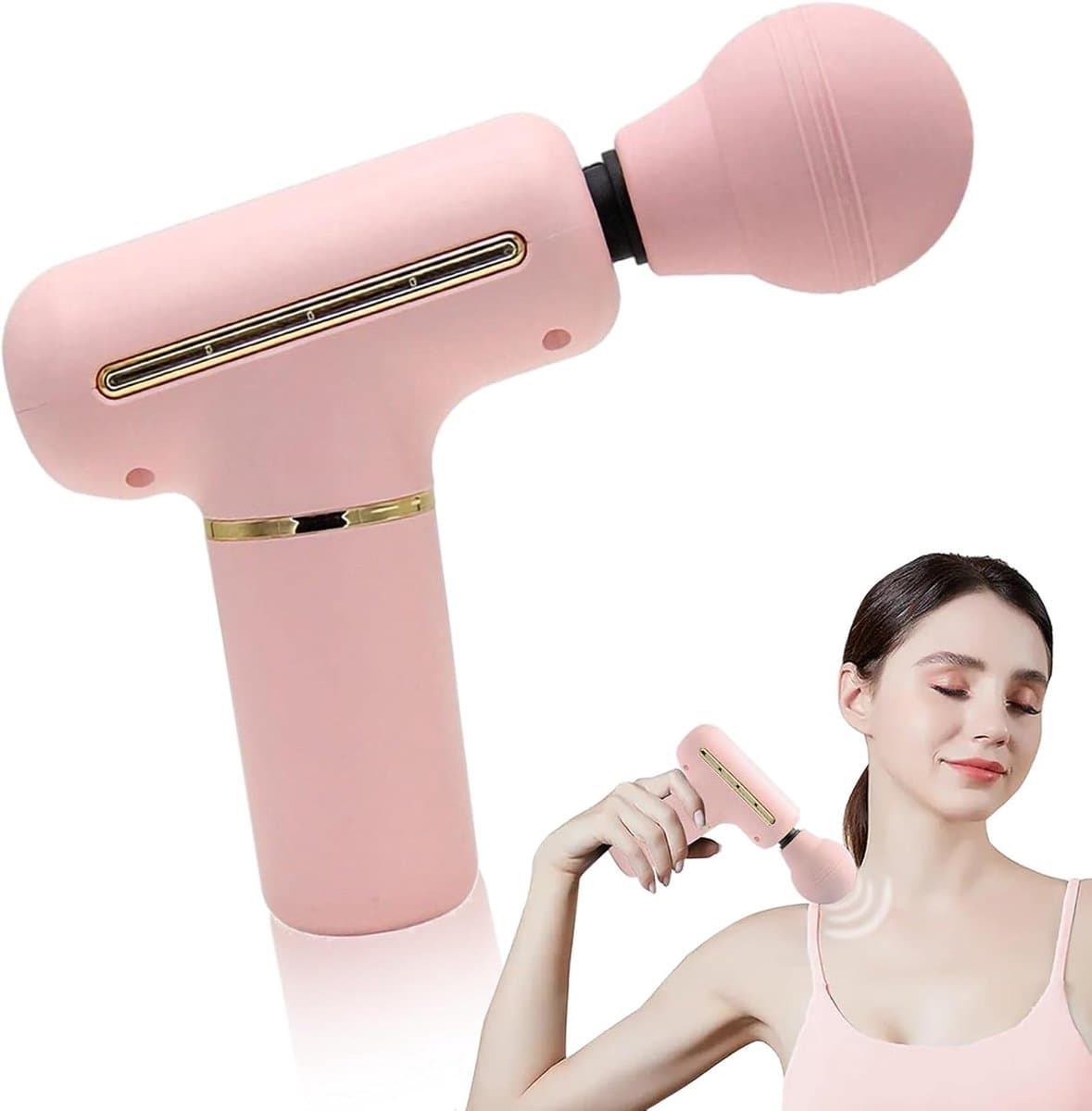 Draagbaar Massagepistool met 4 Snelheden - Diepe Weefselpercussie voor Spieren en Ontspanning — afbeelding 1
