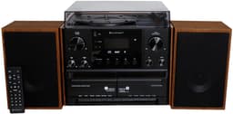 Soundmaster MCD5600BR - muziekcenter met platenspeler, bluetooth, CD, dubbel Cassettedeck, encoding, USB en DAB+, bruin — thumbnail 1