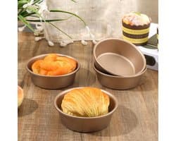 6-delige mini-cakevorm voor de airfryer, reuzenmuffin-cupcakevorm, 10 cm grote hamburgervorm voor de airfryer, antiaanbakvorm voor de airfryer, individuele mini-cakevormen (om te bakken)