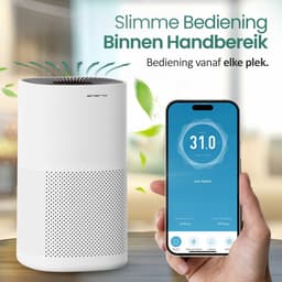 Emerio Luchtreiniger - 45 m² - 50dB - HEPA 13 + Koolstof Filter - met App - Nachtmodus - Ionisatie Functie - Luchtkwalititeitsindicator - Helpt Tegen Allergie & Hooikoorts - Timer Functie - AP-132325 Wit — thumbnail 3