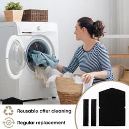 Droogfilterset gescht voor Miele wasdroger, vervanging voor onderdeelnummers 6057930, 9688381, 9688380, warmtewisselingsfilter, schuimstoffilter, sponsfilter, pluisfilter voor warmtepompdroger — thumbnail 2