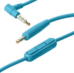 kwmobile koptelefoonkabel geschikt voor Bose QuietComfort 35 / 35II / 25 / QC25 / QC35 II / QC35 / On-Ear 2 / OE2 / OE2i / SoundTrue - Reservekabel 140 cm - Met microfoon en volumeregelaar - 3,5 mm aansluiting — thumbnail 3
