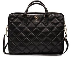 GUESS Quilted 4G Metal Logo Laptop Tas - 15/16 inch - Zwart