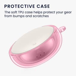 kwmobile Earphones Case for Anker Soundcore Sleep A20 Case - Clear TPU Silicone Earbuds Cover - Pink / Transparent — thumbnail 3