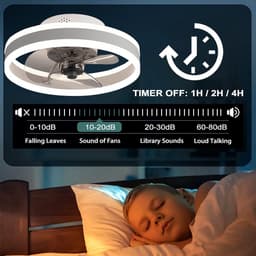 Omkeerbare Plafondventilator met Verlichting en Afstandsbediening voor Moderne Huizen — thumbnail 3