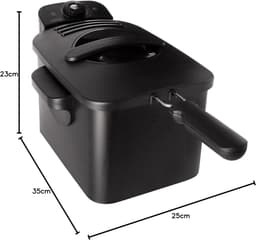 Koude Zones Friteuse 3 Liter met Instelbare Thermostaat en Vaatwasmachinebestendige Onderdelen — thumbnail 2