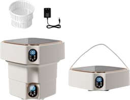 Draagbare mini-wasmachine 12L - Ideaal voor ondergoed en sokken - Opvouwbaar en Stille werking — thumbnail 1