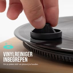 Jam - Bluetooth Platenspeler met speakers - Met Passieve boekenplank Speakers - LP Speler - Ingebouwde Stofkap — thumbnail 3