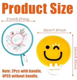 Opvouwbare Ronde Ventilator - 6 Stuks Handventilator voor Zomer en Festivals — thumbnail 3