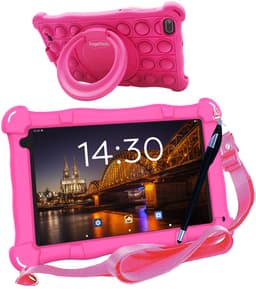 AngelTech Kindertablet Slim – 3+4GB RAM - 32+64GB – 100%Kidsproof - Vanaf 3 Jaar – 7 Inch - Ouderlijk Toezicht – Roze — thumbnail 1
