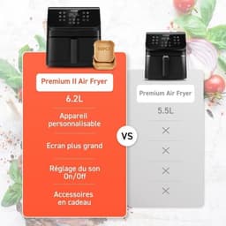 Cosori XXL Chef Edition 6.2 liter Airfryer - Met Bakpapier bakjes - 12 programma's — thumbnail 21