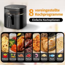 Digitale Heteluchtfriteuse 5,7L met Touch Display en 8 Voorinstellingen — thumbnail 7